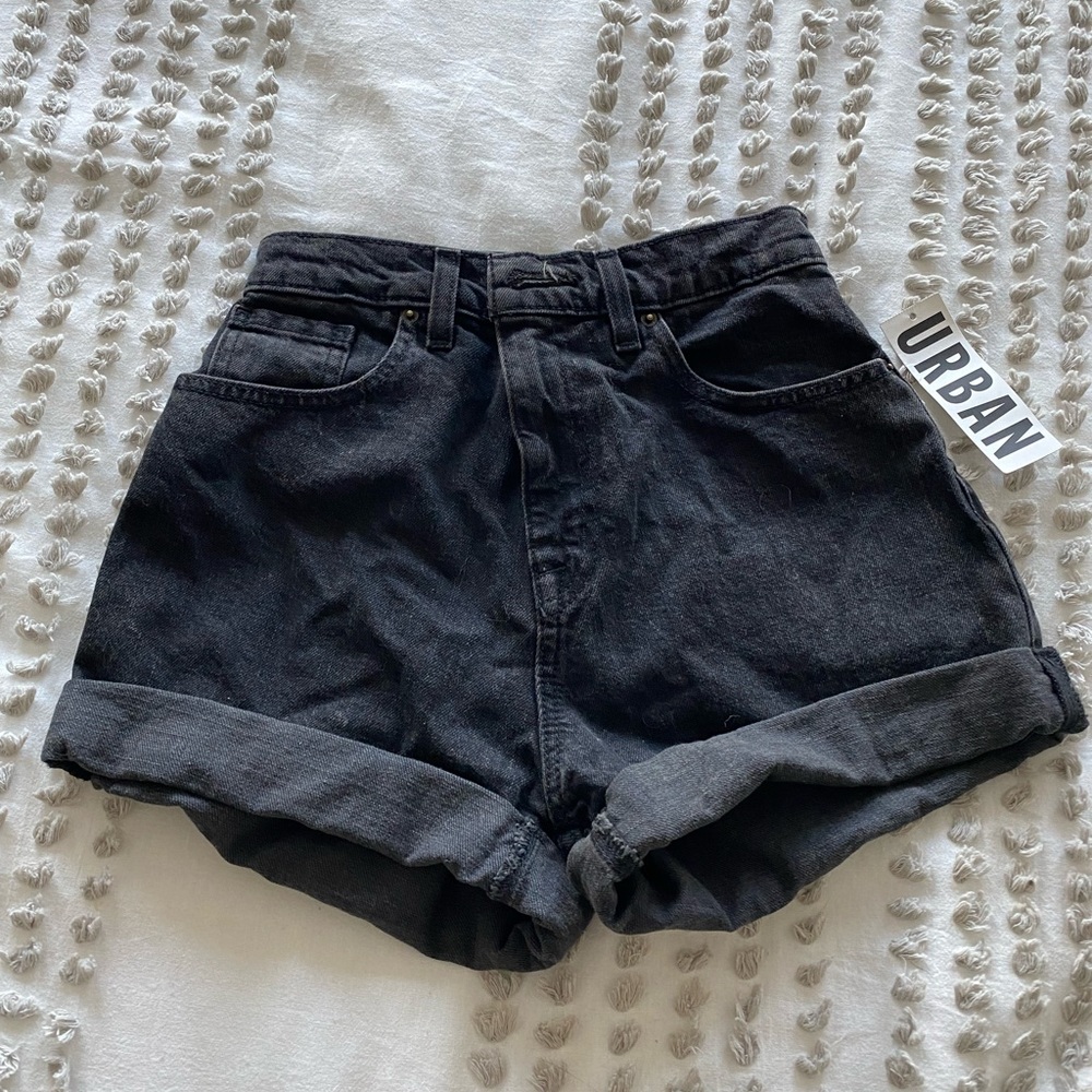 BRAND NEW NEVER WORN high rise black shorts